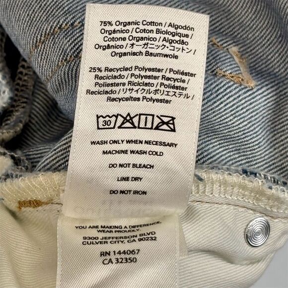 Outerknown Women's SEA Generation Slim Jeans Blue Size 27 Mid Rise Denim - Picture 10 of 11